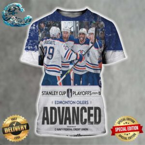 Edmonton Oilers Are The Final Team To Advanced To The Conference Finals NHL Stanley Cup Playoffs 2024 All Over Print Shirt