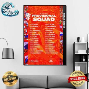 Euro 2024 In Germany Netherland National Football Team Annouced Their Squad Wall Decor Poster Canvas