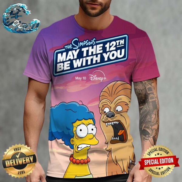 First Poster For A New Simpsons Short May The 12th Be With You Releasing On Disney On May 10 All Over Print Shirt