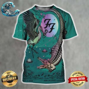 Foo Fighters NOLA Show Designs Poster Foil Print May 3rd 2024 New Orleans Louisiana All Over Print Shirt