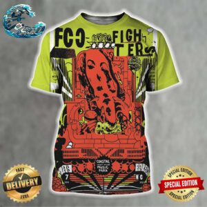 Foo Fighters Raleigh Tonight Poster For Coastal Credit Union Music Park Show On May 7 2024 All Over Print Shirt