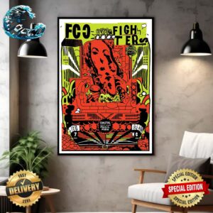 Foo Fighters Raleigh Tonight Poster For Coastal Credit Union Music Park Show On May 7 2024 Home Decor Poster Canvas