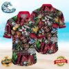 Georgia Bulldogs America Flag Tropical Floral Aloha Hawaiian Shirt, Beach Shorts Custom Name For Men Women