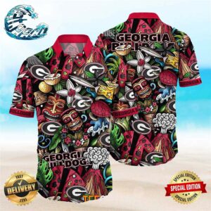 Georgia Bulldogs Ncaa Mens Floral Special Design Hawaiian Shirt