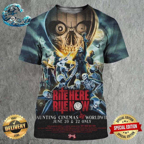 Ghost Rite Here Rite Now Haunting Cinemas Worldwide On June 20 And 22 Poster 3D Shirt