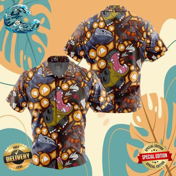 Ground Type Pokemon Pokemon Button Up Anime Ape Hawaiian Shirt