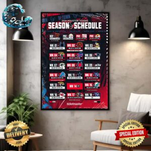 Houston Texans NFL 2024 Season Schedule Home Decor Poster Canvas