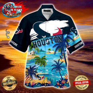 Houston Texans NFL Personalized Hawaiian Shirt Beach Shorts