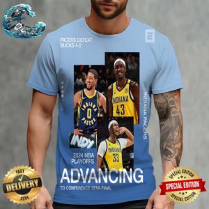 Indiana Pacers Defeat Bucks 4-2 Advancing To Conference Semi-Final 2024 NBA Playoffs All Over Print Shirt