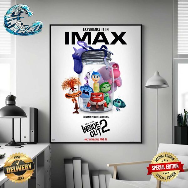 Inside Out 2 Experience It In IMAX Poster Only In Theaters June 14 Home Decor Poster Canvas