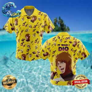 It Was I Dio Jojo’s Bizarre Adventure Button Up Hawaiian Shirt