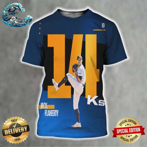 Jack Flaherty A Career-High 14 Strikeouts For The Detroit Tigers Righty All Over Print Shirt