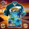 Jagermeister Hawaiian Button Up Shirt Island Palm Leaves Shirt