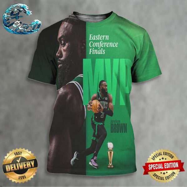 Jaylen Brown Boston Celtics Has Won The Larry Bird Trophy Eastern Conference Finals MVP All Over Print Shirt