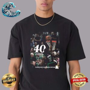 Jaylen Brown Matches Career Playoff High With 40 Points Classic T-Shirt