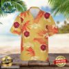 Jim Beam Hawaiian Button Up Shirt Sea Island Pattern