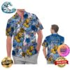 Kansas State Wildcats America Flag Tropical Floral Aloha Hawaiian Shirt Beach Shorts Custom Name For Men Women