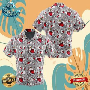 King Boo and Boo Ghosts Super Mario Bros Button Up Anime Ape Hawaiian Shirt
