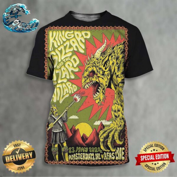 King Gizzard And The Lizard Wizard Poster At AFAS Live In Amsterdam Netherlands On May 23 2024 All Over Print Shirt