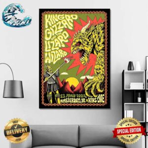 King Gizzard And The Lizard Wizard Poster At AFAS Live In Amsterdam Netherlands On May 23 2024 Poster Canvas