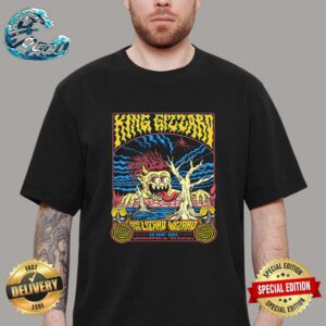 King Gizzard And The Lizard Wizard Poster At The Civic Hall In Wolverhampton UK On May 29 2024 Premium T-Shirt