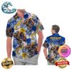 Los Angeles Rams NFL Color Hibiscus Button Up Hawaiian Shirt