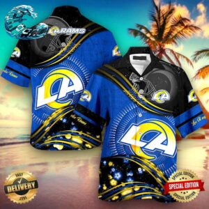 Los Angeles Rams NFL Hawaiian Shirt Beach Shorts