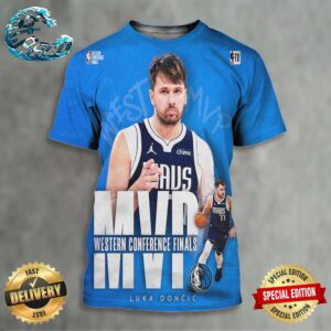 Luka Doncic Wins The Magic Johnson Trophy For 2024 Western Conference Finals MVP All Over Print Shirt