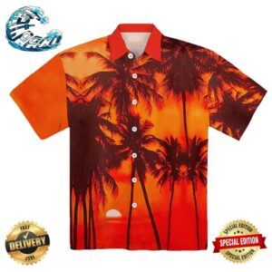 Luke Bryan Orange Sunset Hawaiian Shirt American Idol 2023