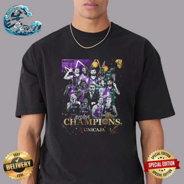 Malaga Unicaja Is Champions Of Basketball CL 2024 Viva Malaga Campeones De La Vintage T-Shirt