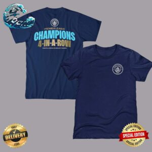 Manchester City 1863FC Four-Time Consecutive 2023-24 Premier League Champions Lockup Premium T-Shirt
