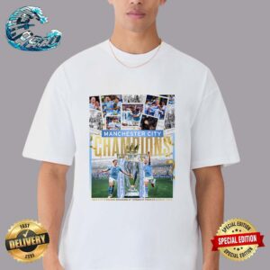 Manchester City Champions 2023-24 Record Breaking 4 Straight Premier League Title Classic T-Shirt
