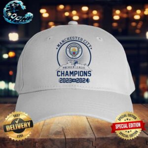 Manchester City Premier League Champions 2023-2024 4 In A Row Snapback Hat Cap