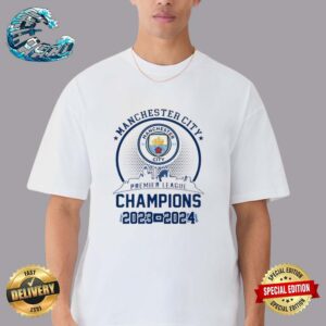 Manchester City Premier League Champions 2023-2024 4 In A Row Unisex T-Shirt