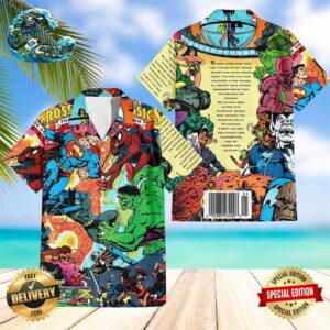 Marvel Dc Crossover Classics Tpb Cover By George Perez Hawaiian Shirt