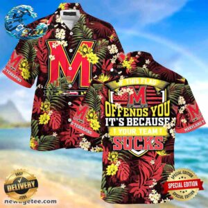 Maryland Terrapins Summer Beach Hawaiian Shirt This Flag Offends You