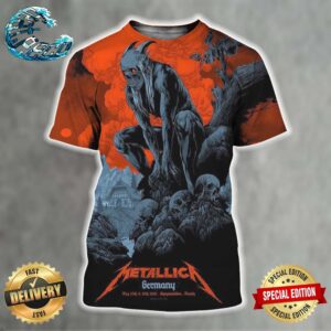 Metallica Germany Official Poster For The Munich Pop Up M72 Tour At Olympiastadion In Munich On May 24 And 26 2024 All Over Print Shirt