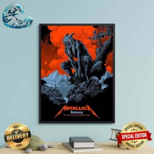 Metallica Germany Official Poster For The Munich Pop Up M72 Tour At Olympiastadion In Munich On May 24 And 26 2024 Wall Decor Poster Canvas