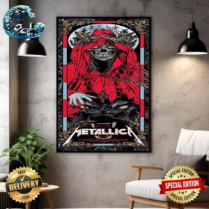 Metallica M72 World Tour Killer Poster For The First Show Of The European Run In Munich Germany At Olympiastadion On 24th May 2024 Poster Canvas