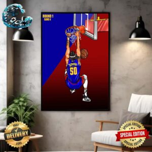 NBA Playoffs 2023-2024 Drawing Cartoon Poster Aaron Gordon 50 Denver Nuggets Poster Canvas