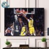 NBA Playoffs 2024 OG Anunoby Dunk Moment With 22 Points In First Half Help Knicks Lead 2-0 In Series Indiana Pacers Poster Canvas
