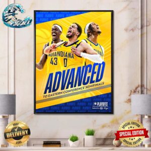 NBA Playoffs Indiana Pacers Advance To The Eastern Conference Semifinals Wall Decor Poster Canvas