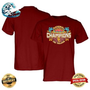 NCAA Beach Volleyball USC Trojans 2024 National Champions Premium T-Shirt
