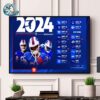 Cincinnati Bengals NFL 2024 Season Schedule Home Decor Poster Canvas