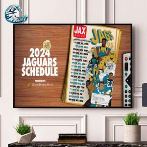NFL 2024 Season Schedule Full Jacksonville Jaguars Wall Decor Poster Canvas