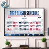 New York Jets NFL 2024 Season Schedule Home Decor Poster Canvas