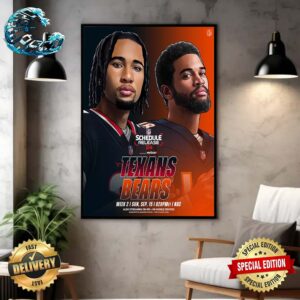 NFL Schedule Release 2024 Matchup Houston Texans Vs Chicago Bears In Week 2 On Sunday Sep 15 Home Decor Poster Canvas