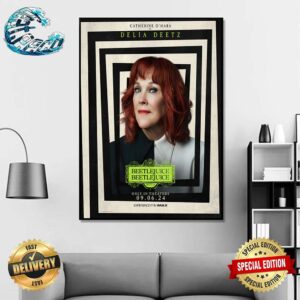 New Character Posters For Beetlejuice 2 Featuring Catherine O’Hara Releasing In Theaters On September 6 2024 Wall Decor Poster Canvas