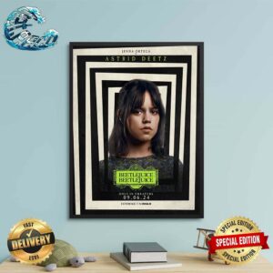 New Character Posters For Beetlejuice 2 Featuring Jenna Ortega Releasing In Theaters On September 6 2024 Home Decor Poster Canvas