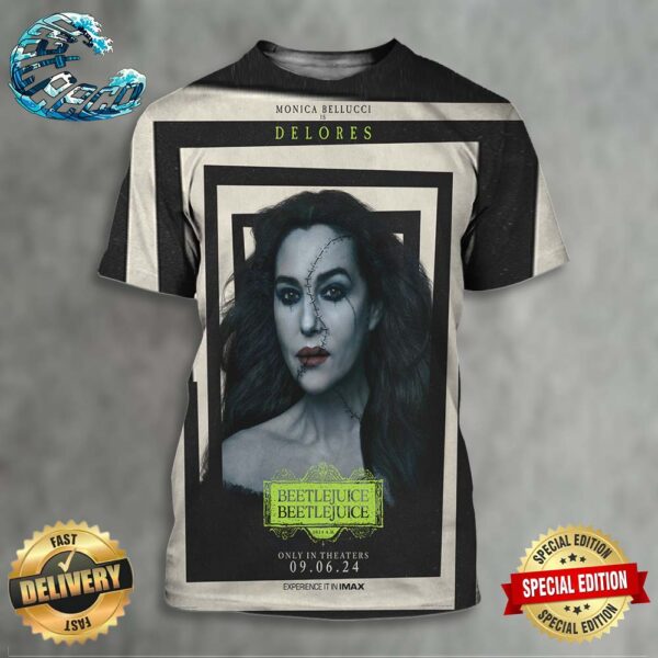 New Character Posters For Beetlejuice 2 Featuring Monica Bellucci Releasing In Theaters On September 6 2024 All Over Print Shirt